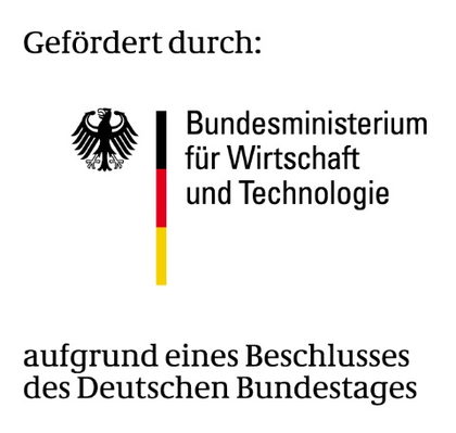 Gefördert durch das Bundesministerium für Wirtschaft aufgrund eines Beschlusses des Deutschen Bundestages